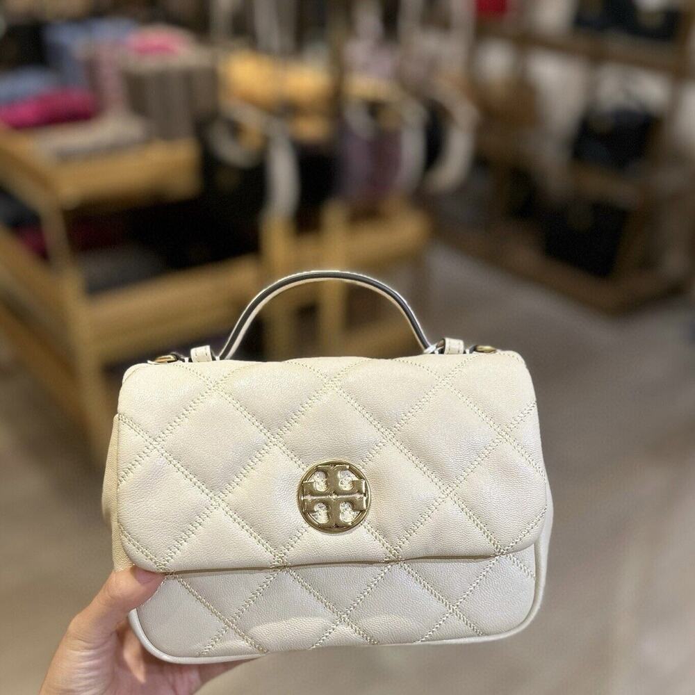NWT Tory Burch 153399 Willa Mini Top Handle Bag IN BRIE